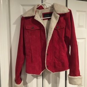 Suede leather versatile jacket